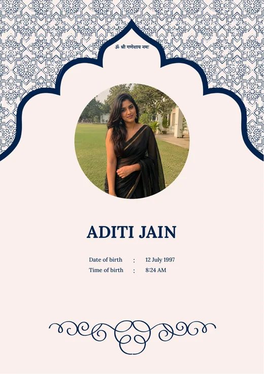 Elegant boy Aditi Jain biodata example